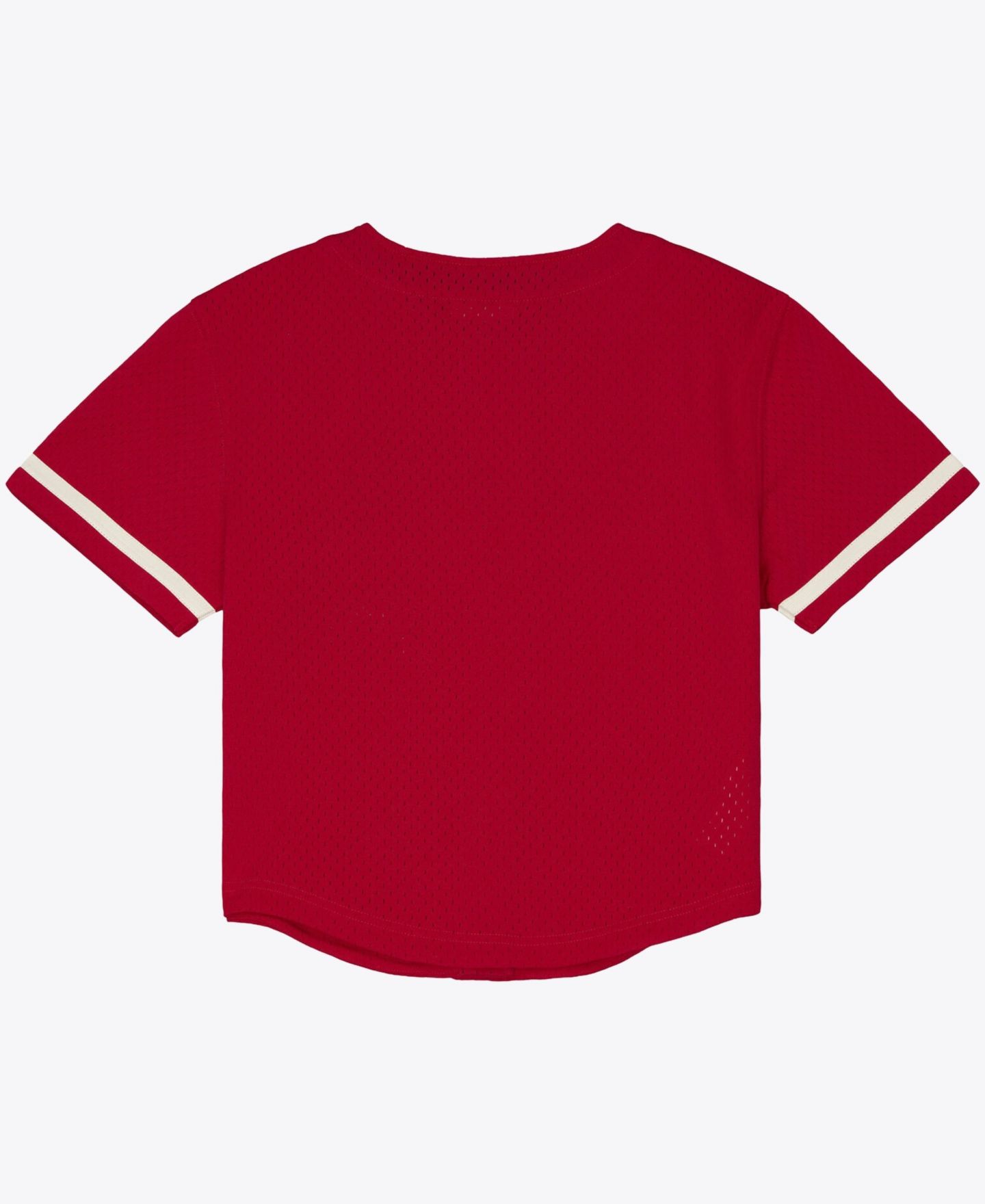 Женский топ Mitchell & Ness Red Kansas City Chiefs Retro Roots Baseball Jersey — фото 2