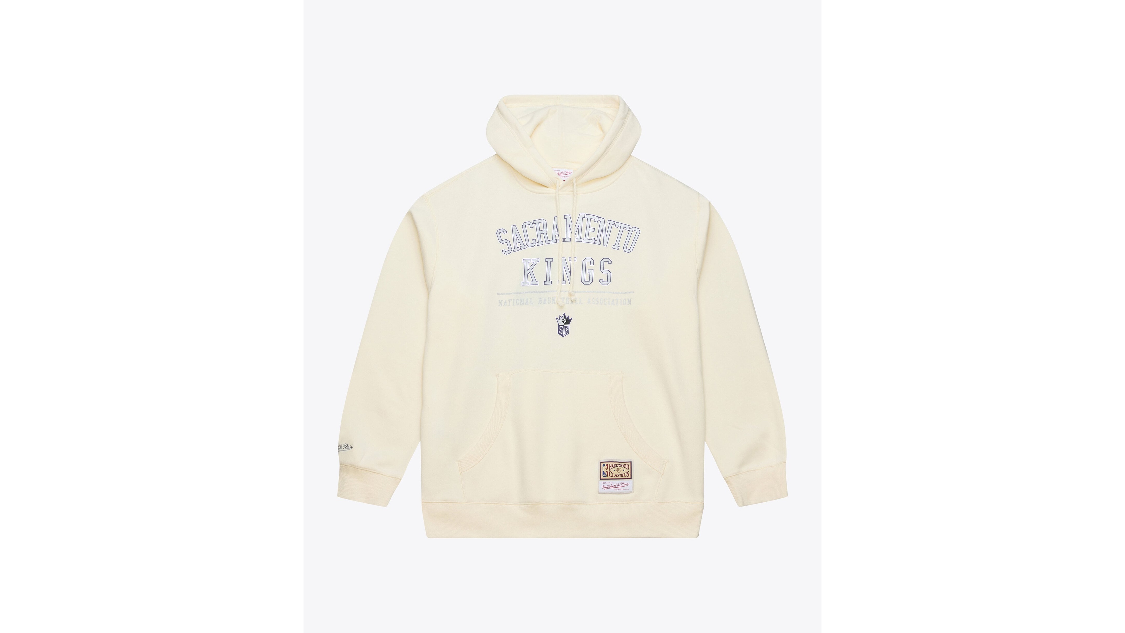 Mitchell & Ness Men's Cream Sacramento Kings Walk-Off Fleece Hoodie