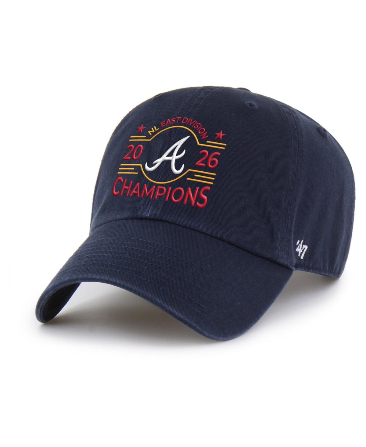 '47 Brand Men's Navy Atlanta Braves 2026 Nl East Division Champions Clean Up Adjustable Hat