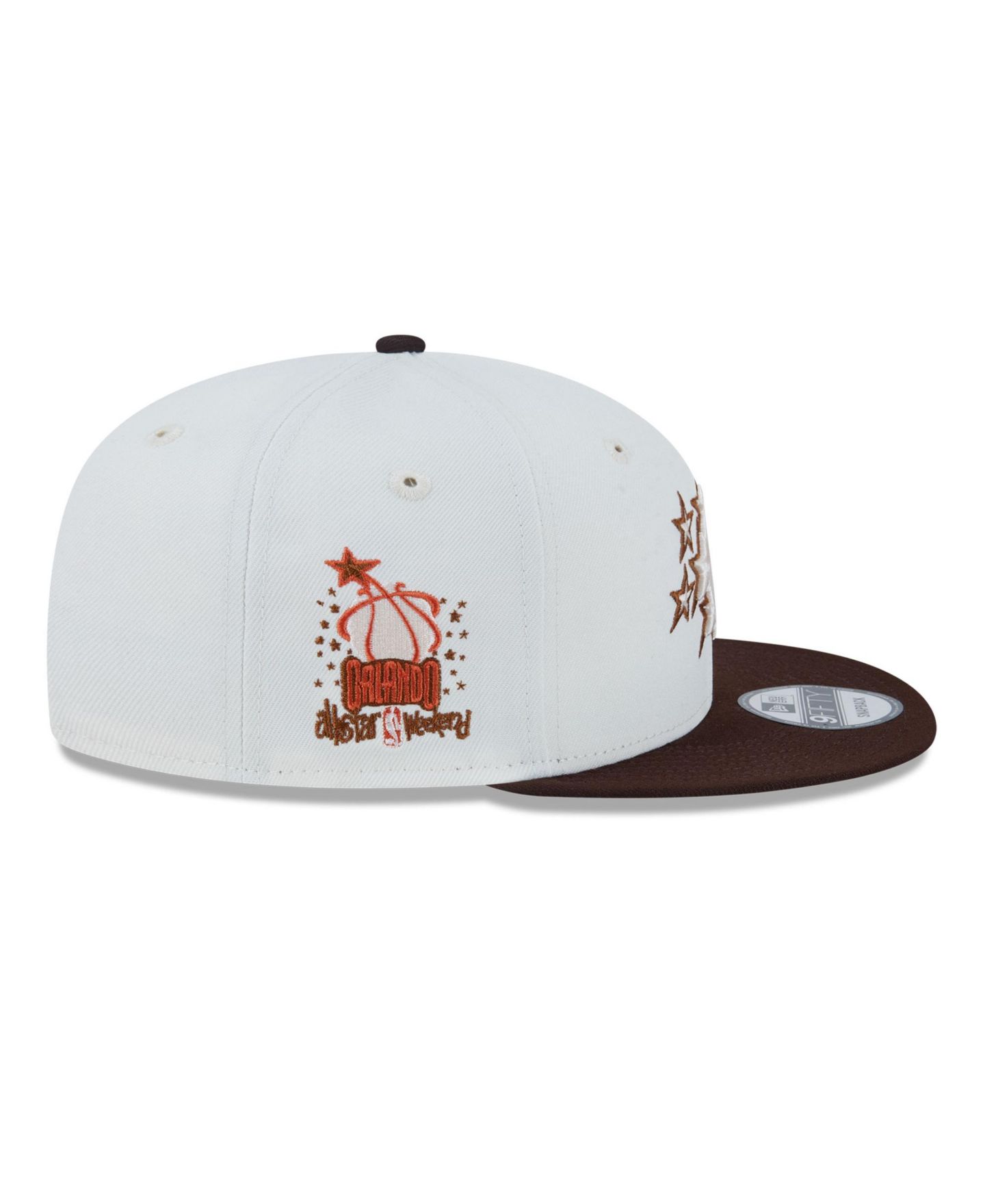 Мужская кепка New Era White Orlando Magic Pumpkin Spice 9FIFTY Snapback Hat — фото 5