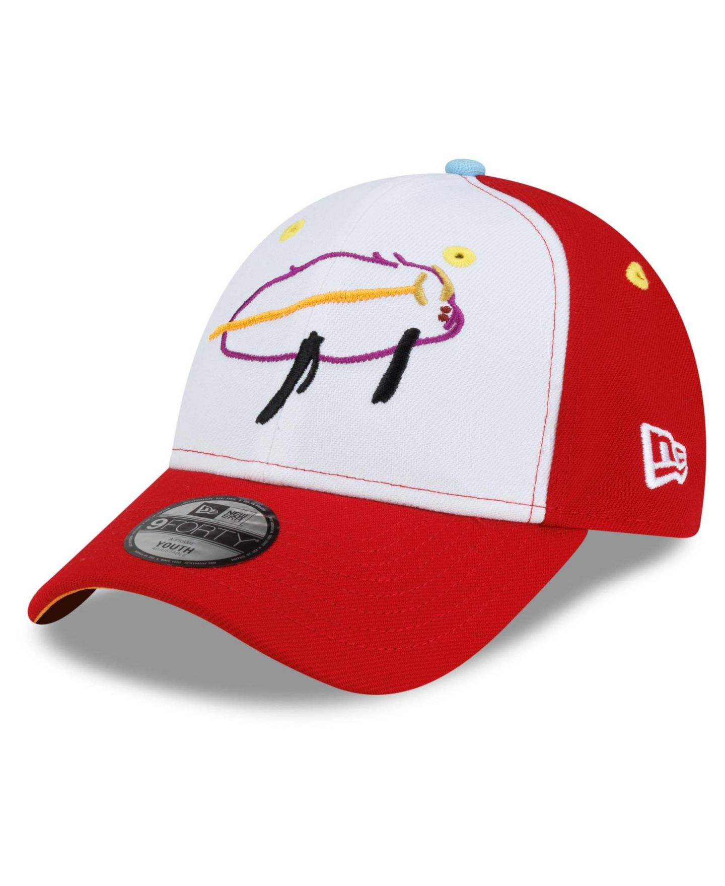 Детская кепка New Era Josh Allen White/Red Buffalo Bills Mason Billustration 9FORTY Adjustable Hat — фото 2