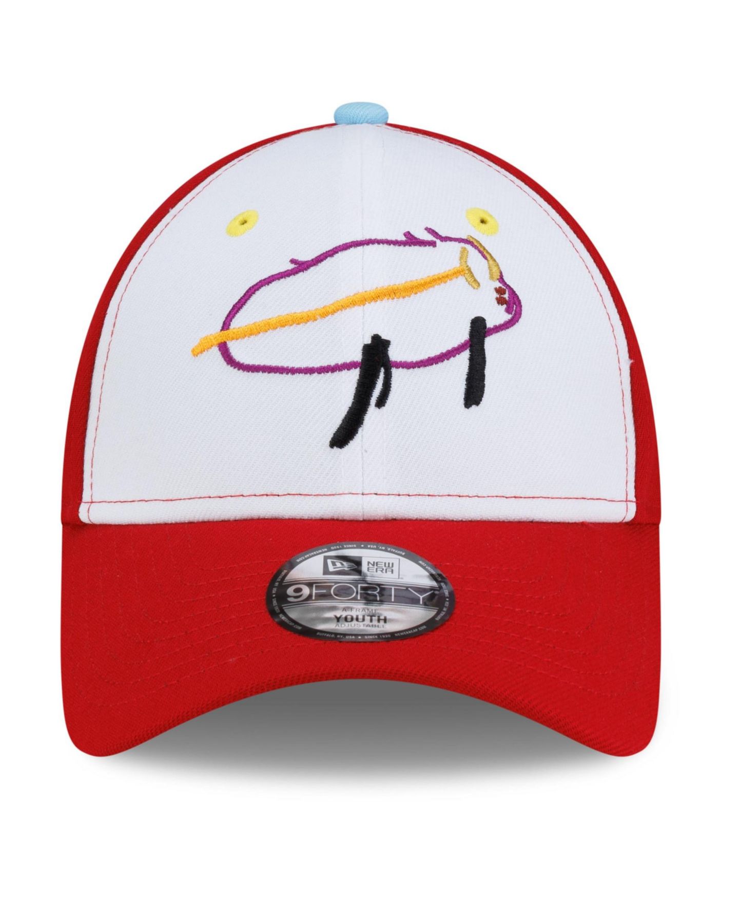 Детская кепка New Era Josh Allen White/Red Buffalo Bills Mason Billustration 9FORTY Adjustable Hat — фото 5