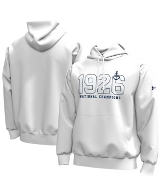 Men's White Navy Midshipmen National Championship 100th Anniversary Icon Taped Hoodie