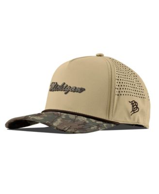 Men's and Women's Tan Michigan Wolverines Timber Camo Adjustable Hat