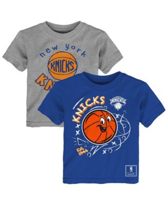 Toddler Blue/Heather Gray New York Knicks Two-Pack Sketched Up T-Shirt Set
