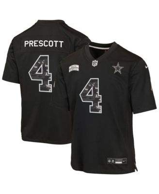 Big Boys' and Girls' Dak Prescott Black Dallas Cowboys 2026 Salute to Service Game Jersey