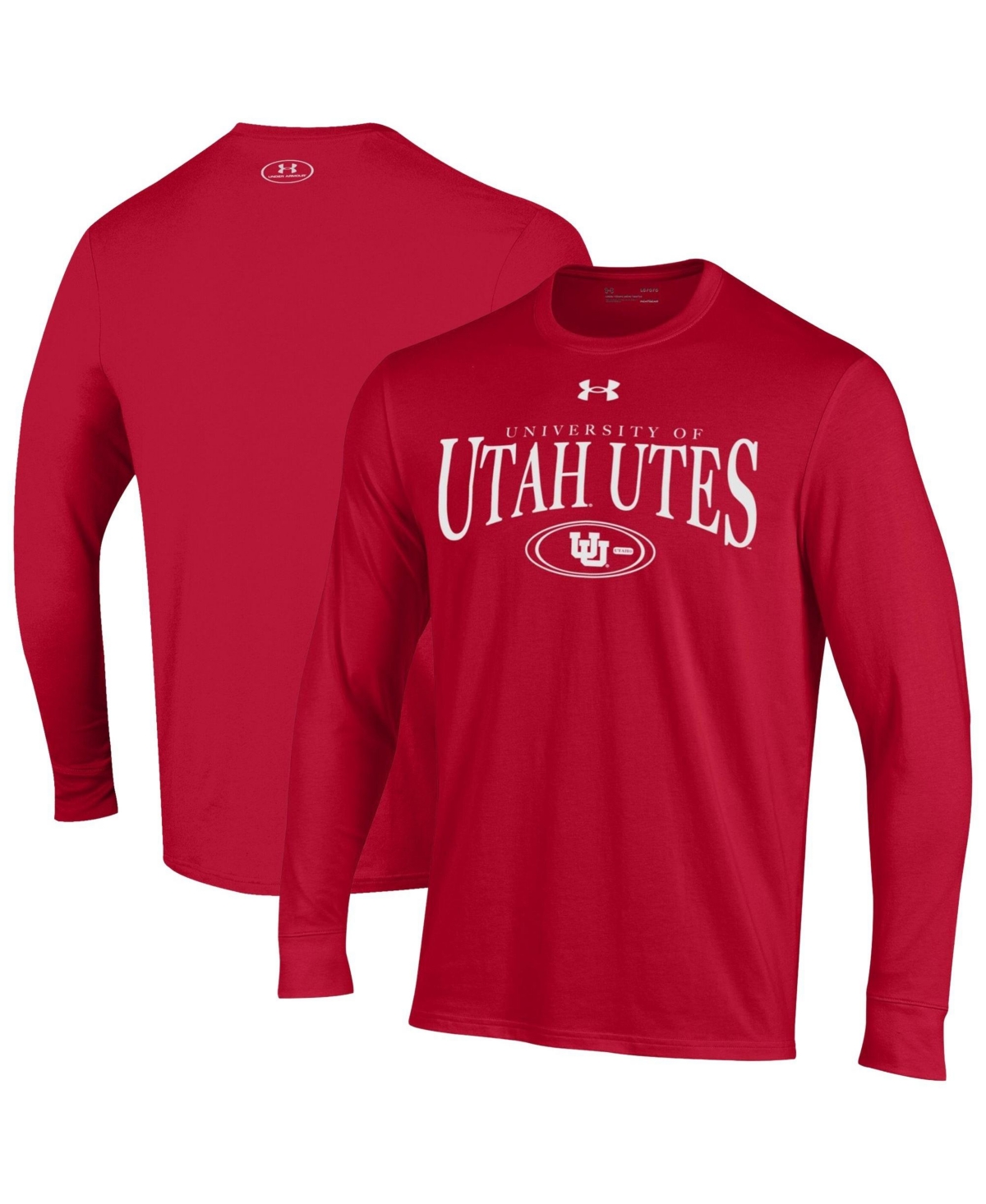 Under Armour Men's Red Utah Utes 2026 Sideline Performance Cotton Long-Sleeves T-Shirt