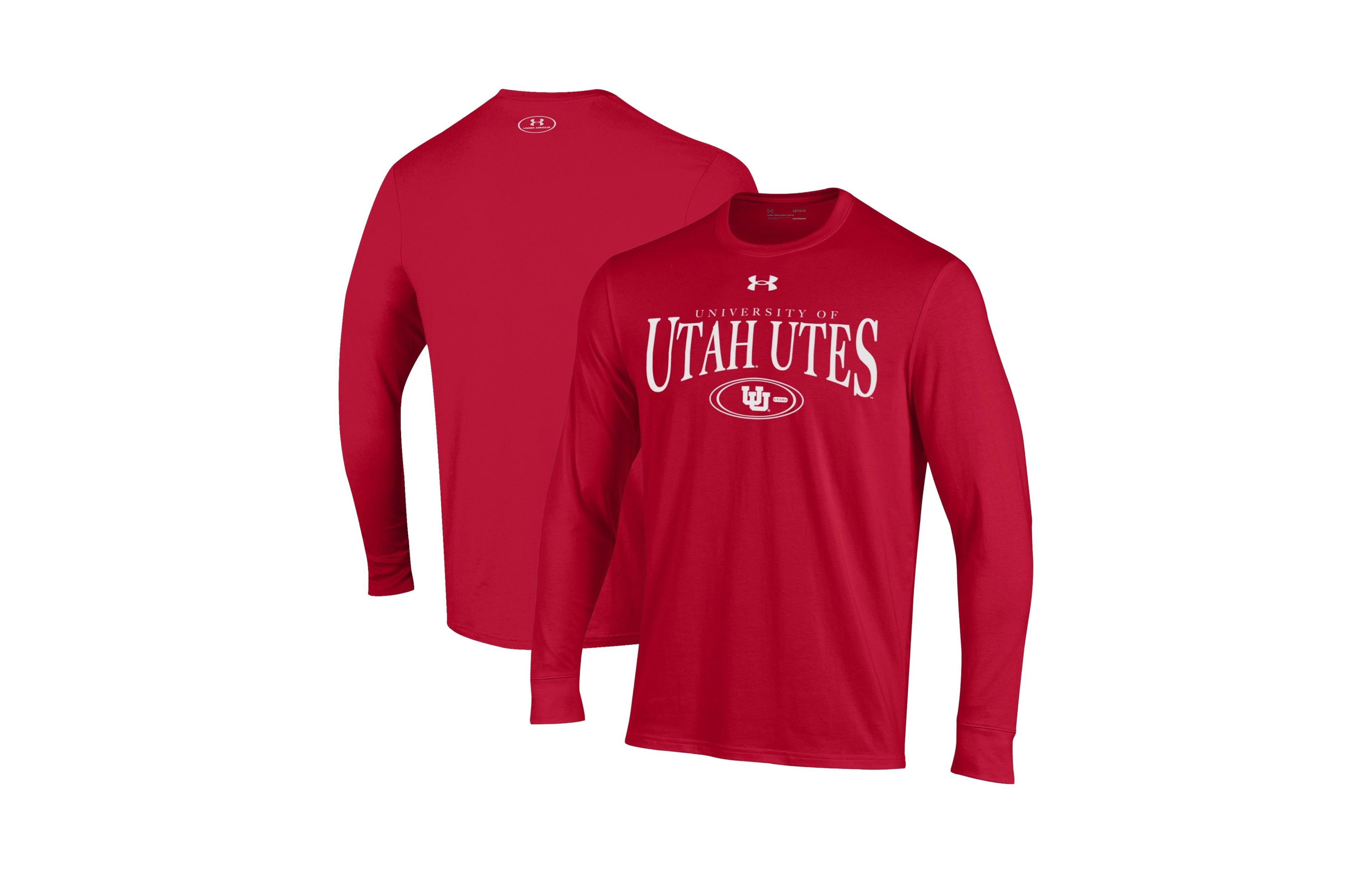 Under Armour Men's Red Utah Utes 2026 Sideline Performance Cotton Long-Sleeves T-Shirt