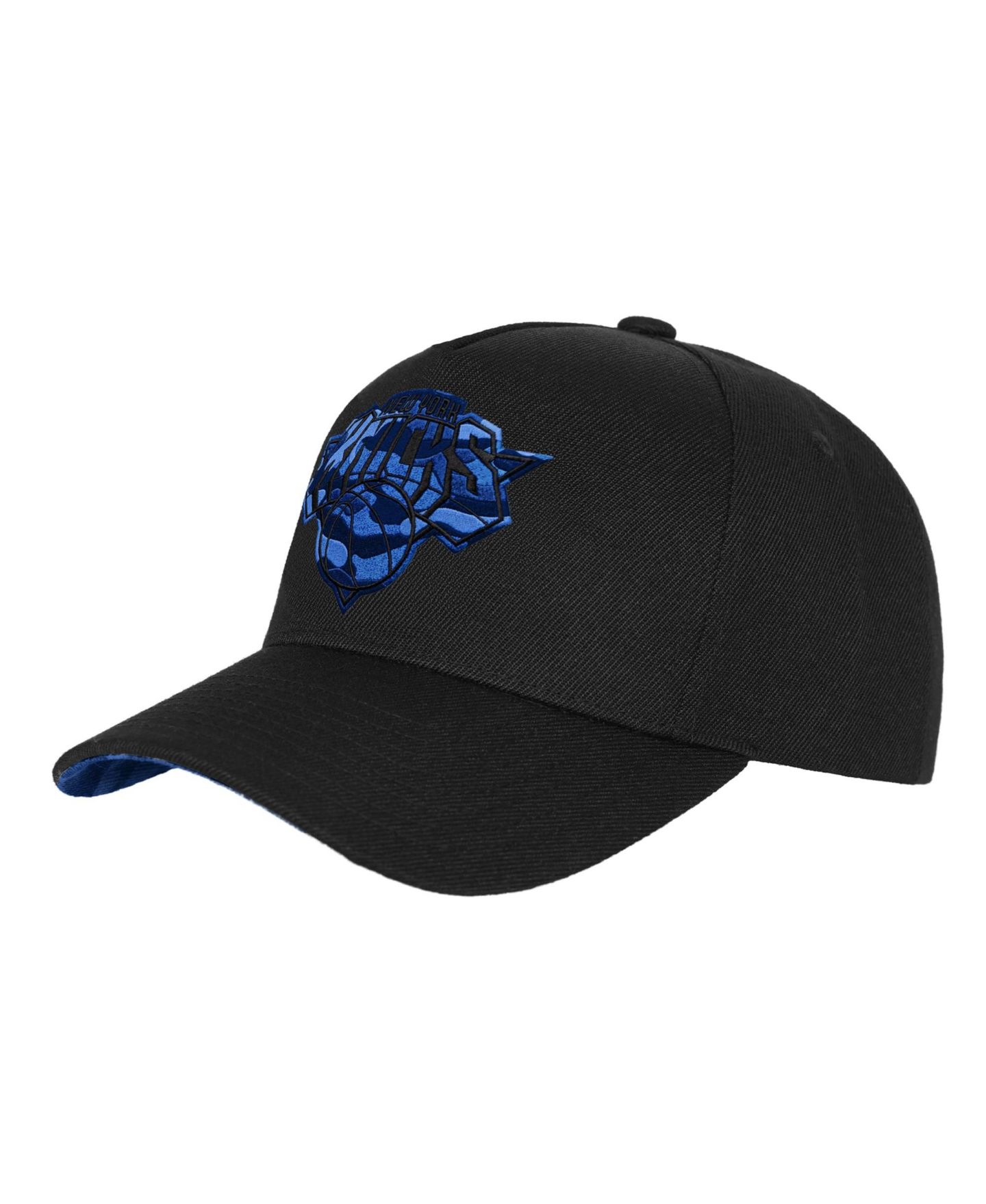 Детская кепка Mitchell & Ness Black New York Knicks 404 Club Camo Pro Pinch Snapback Hat — фото 1