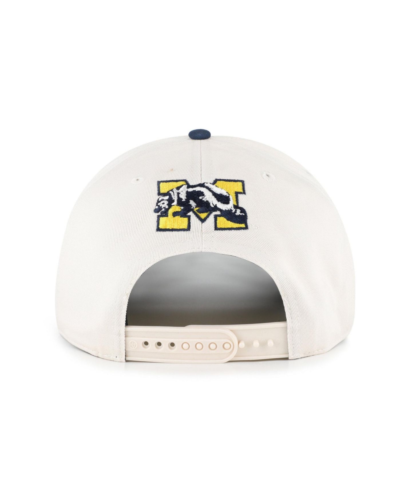 Женская кепка '47 Brand Cream/Navy Michigan Wolverines Rope Script Hitch Adjustable Hat — фото 3