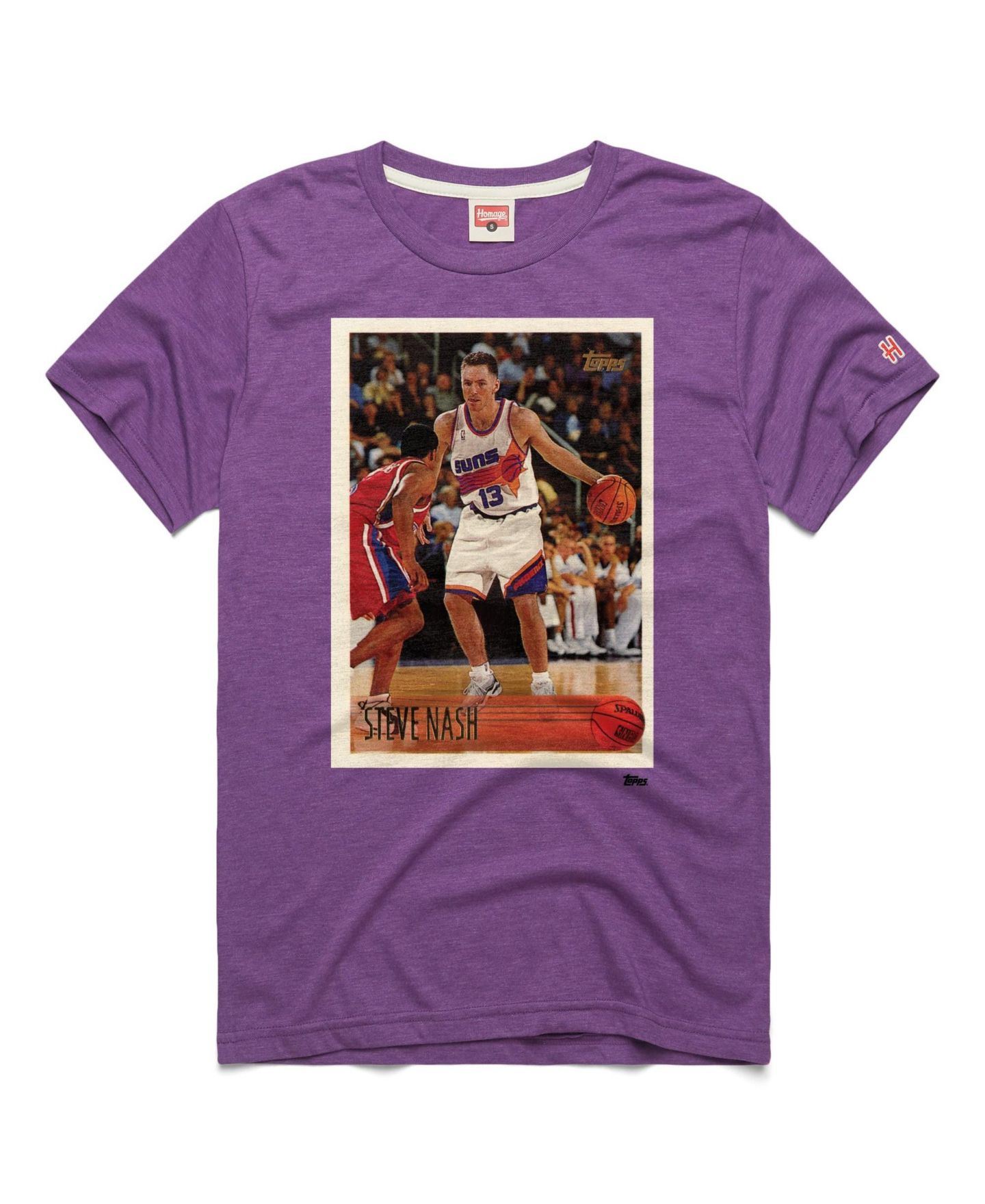 Футболка Homage Steve Nash Purple Phoenix Suns Topps Trading Card Player Tri-Blend — фото 1