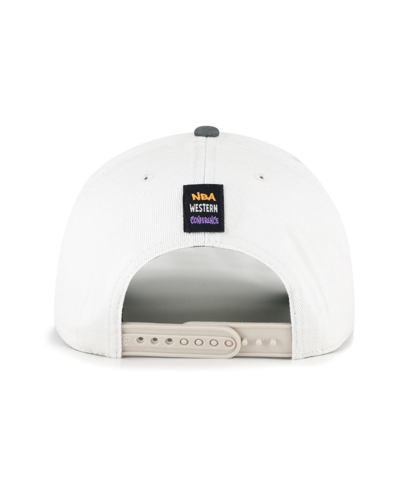 Мужская кепка '47 Brand Cream/Black Los Angeles Lakers City Paint Hitch Adjustable Hat — фото 3