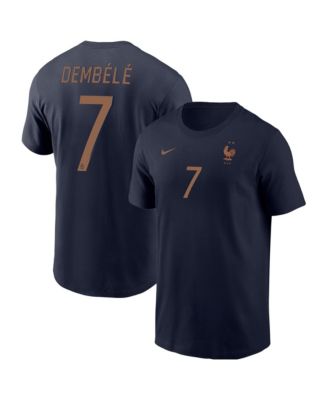 Men's Jordan Ousmane Demb&eacute;l&eacute; Navy France National Team Name Number T-Shirt