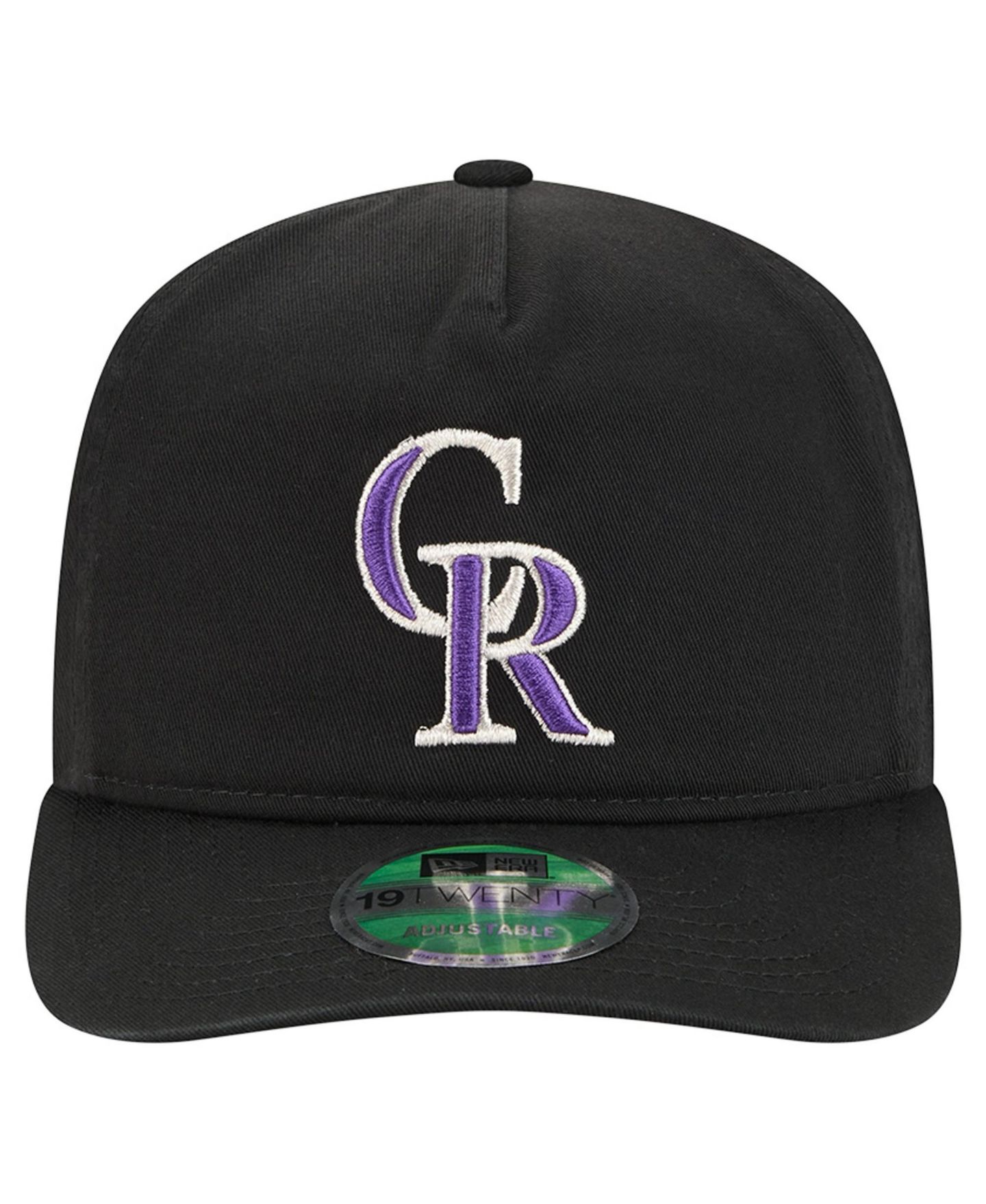 Мужская кепка New Era Black Colorado Rockies Team 19TWENTY Adjustable Hat — фото 2
