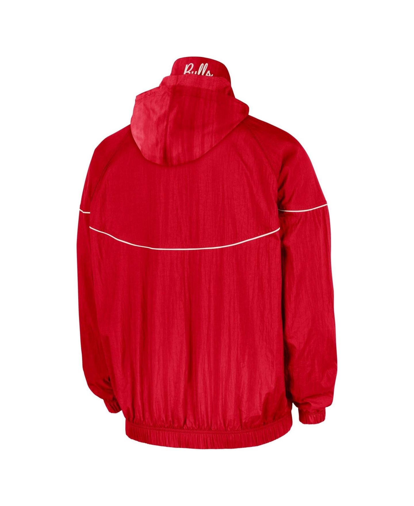 Мужская куртка Nike Red Chicago Bulls Courtside Windrunner Woven Half-Zip Hooded — фото 3