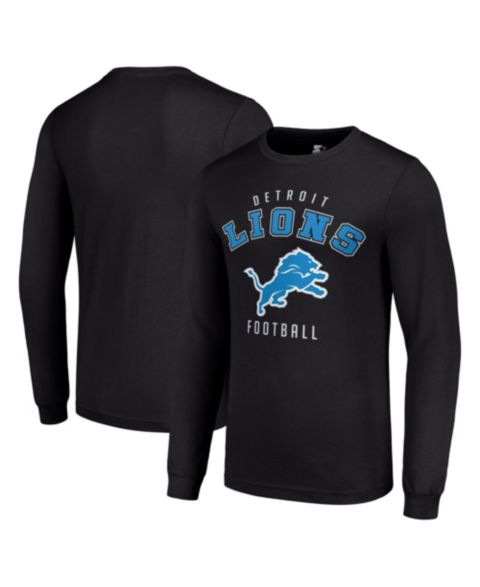 Мужская футболка Starter Black Detroit Lions Long-Sleeves