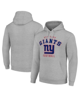Men's and Women's Heather Gray New York Giants Logo Pullover Hoodie