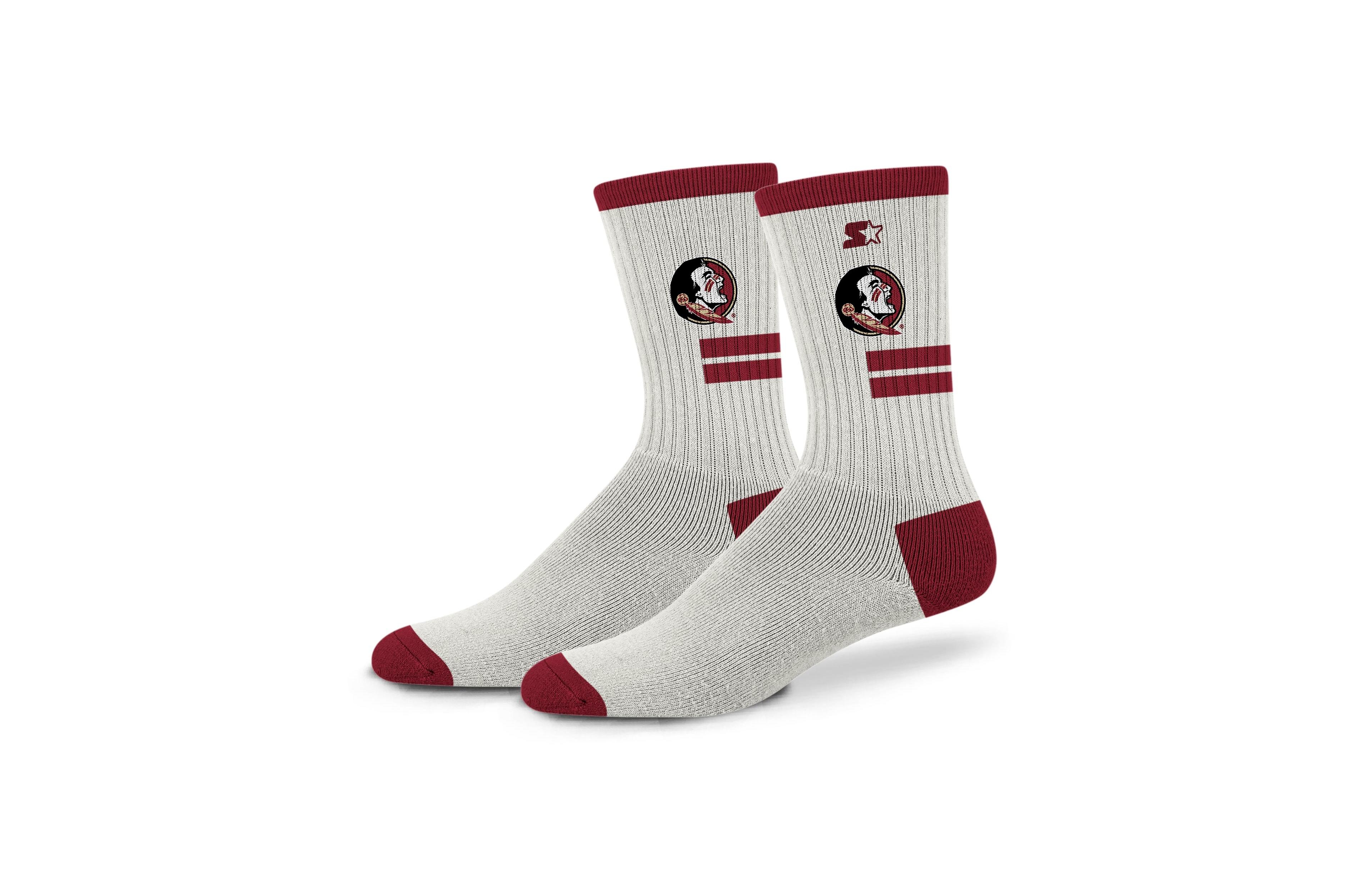 Starter Men's and Women's Cream Florida State Seminoles Premiere Cushioned Crew Socks