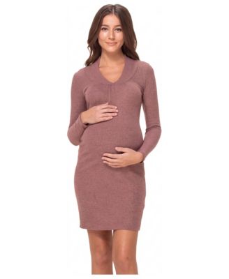 Women's Sweater Knit Ribbed Dress