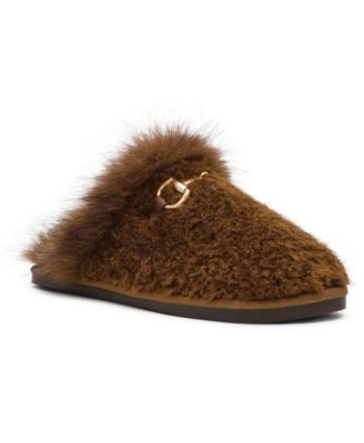 Women's Softy Gold-Tone Slip-On Slippers