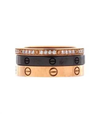 Diamond Love Stackable Band Ring, 3-Piece Set (0.20 ct. t.w.) in 18K Rose Gold