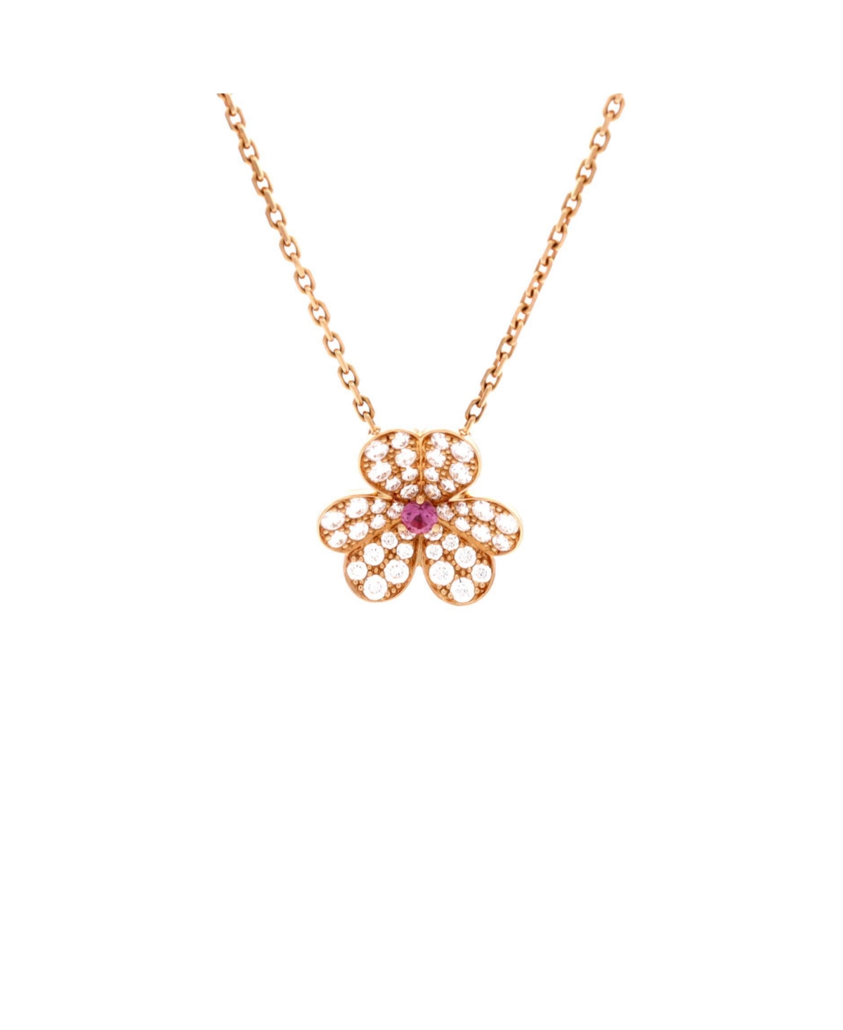 Pre-Owned Van Cleef and Arpels Frivole Pendant Necklace - 18k rose gold