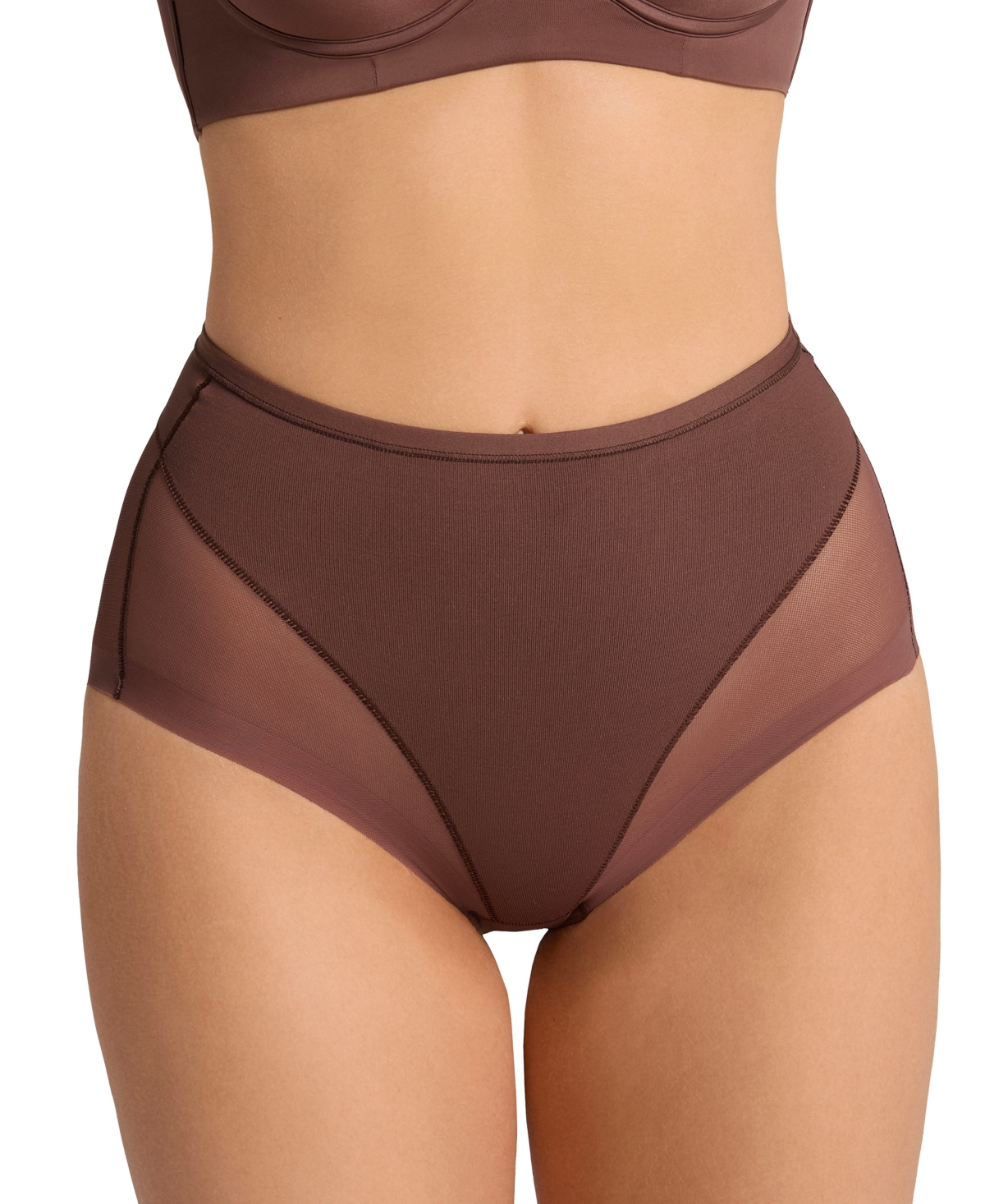 Leonisa Women's Truly Undetectable Comfy Shaper Panty 012657 - Dark Brown