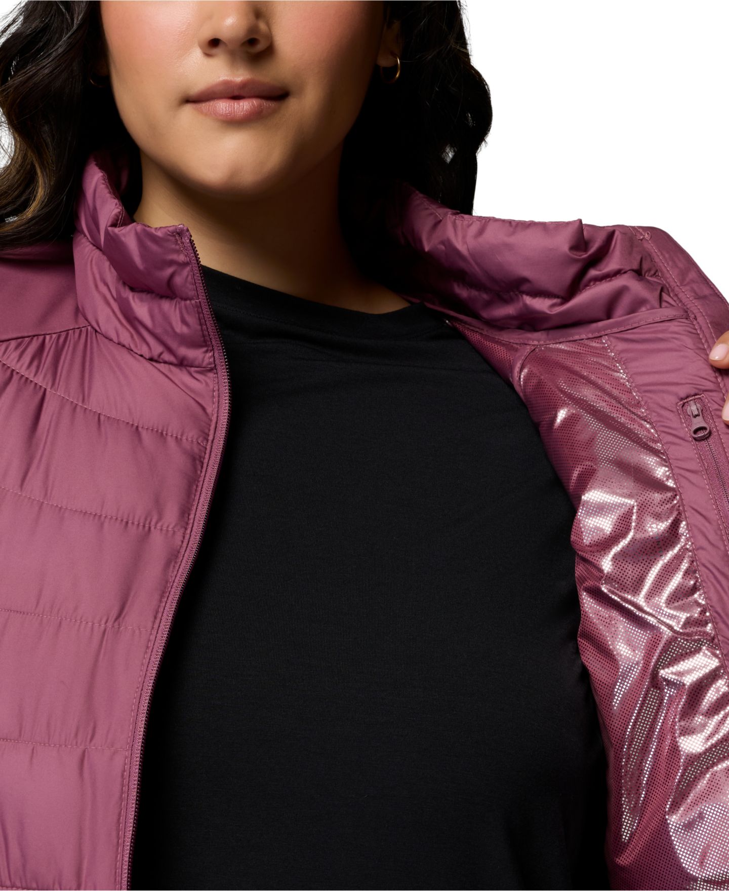 Женская куртка Columbia Plus Powder Lite II Insulated, цвет: Состаренный розовато-лиловый — фото 5