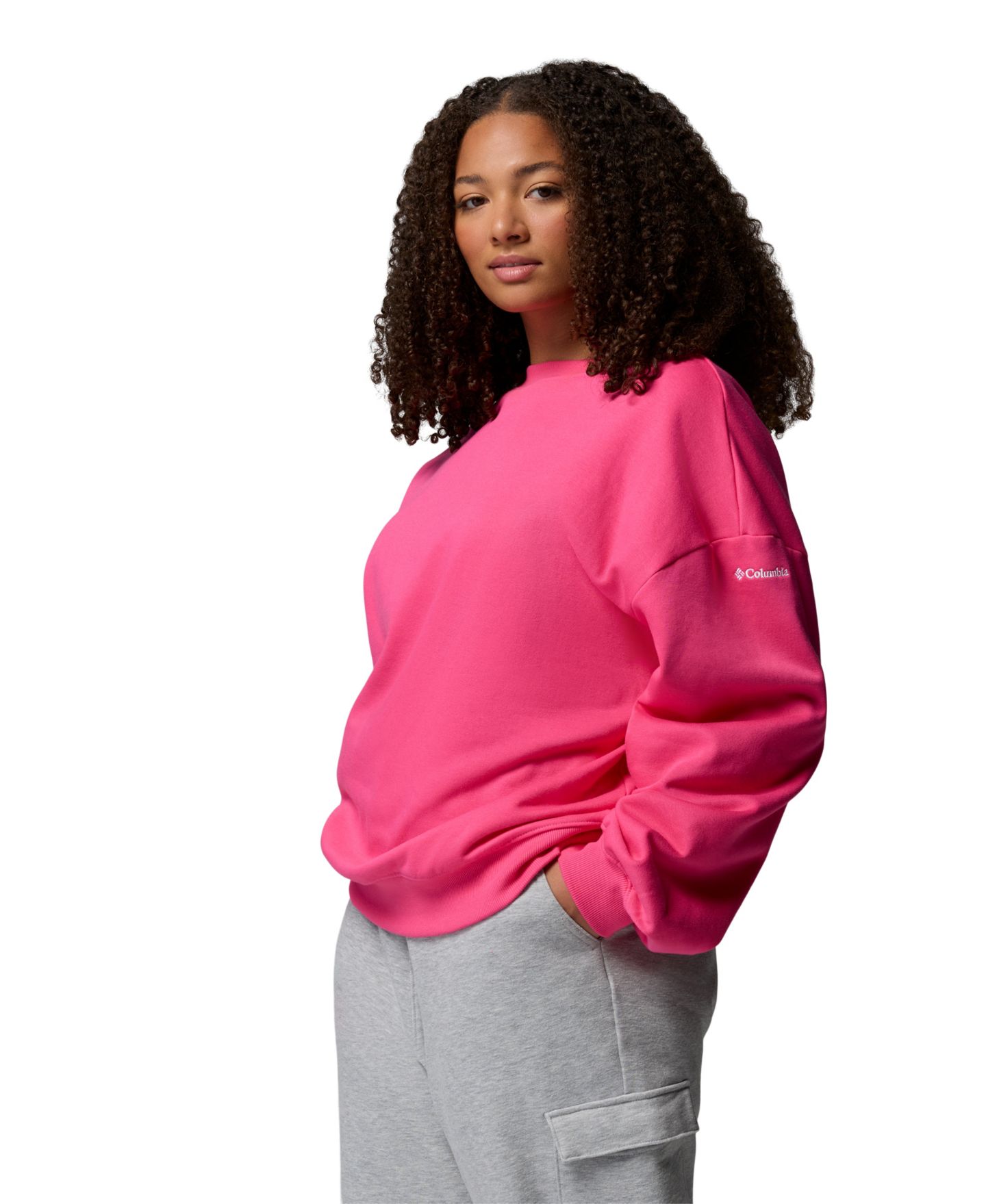 Женский свитшот Columbia Plus Size Aldermore Crewneck, цвет: Чёрный — фото 10