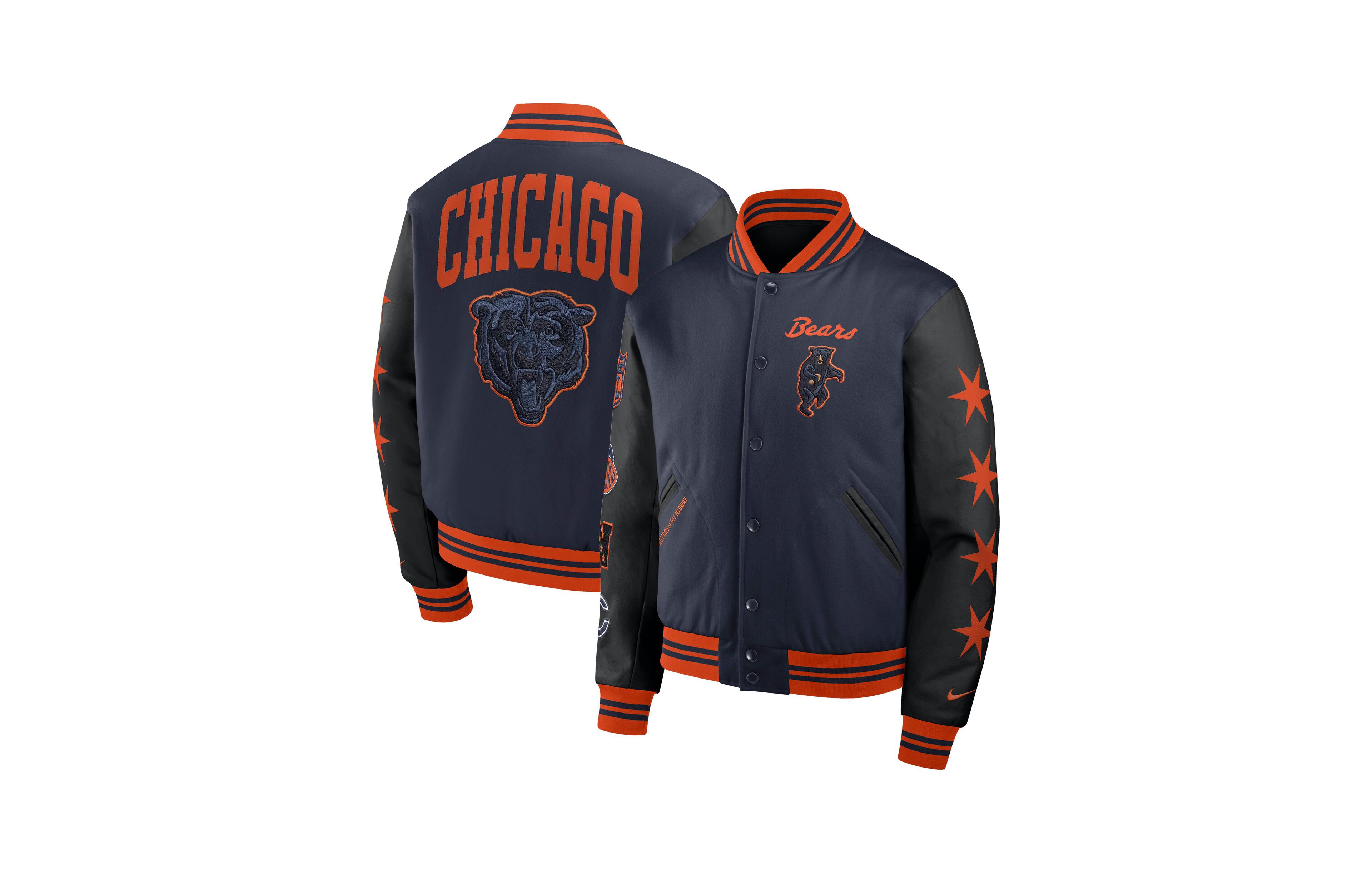 Nike Men's Navy/ Black Chicago Bears 2026 Rivalries Collection Varsity Jacket