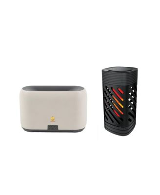 2-in-1 Ambient Flame Lantern Speaker and FlameGlow Aromatherapy Diffuser