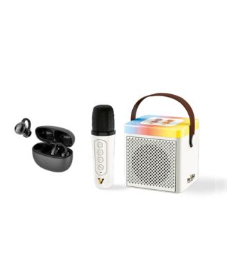 Ultimate Sound and Party Combo: Portable Karaoke Set and True Wireless Stereo Earbuds