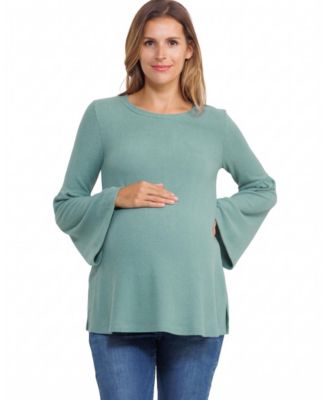 Women's Round Neck Bell Sleeve Top