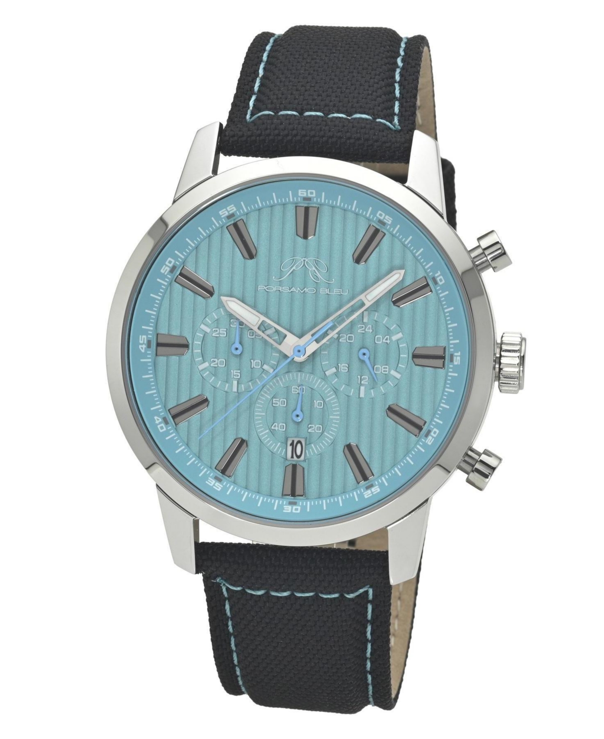 Porsamo Bleu Men's Ryder Chronograph Quartz Canvas Band Watch, 44 mm