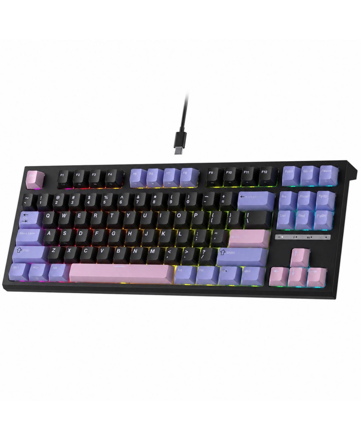 Lofree C87 Hall Effect Rapid Trigger Hot-Swappable Wired Gaming Keyboard for Pc - Blackpink