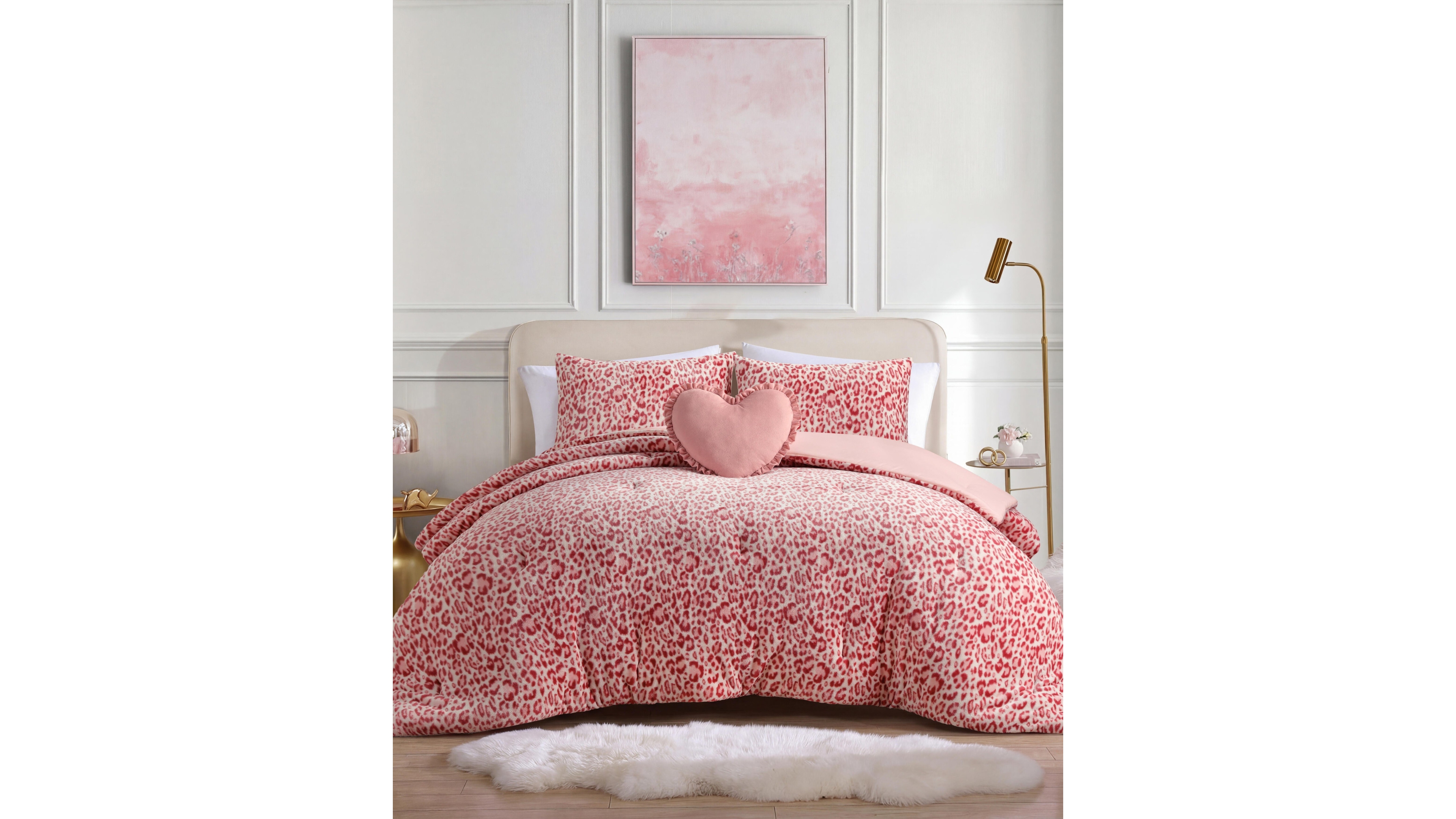 Betsey Johnson Snow Animal Plush 3-Piece Comforter Set, Twin/Twin Xl