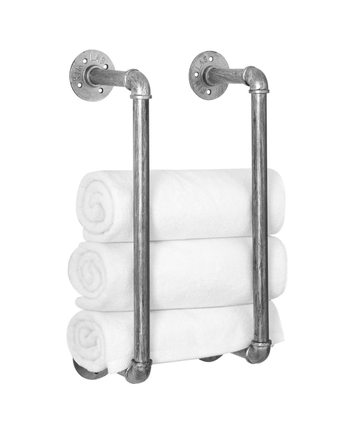 Cyqbd 16 Inch Industrial Pipe Towel Rack Farmhouse Wall Mounted Bathroom Hardware