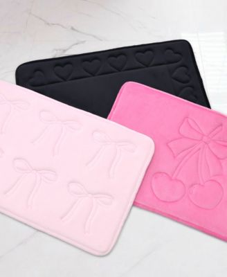 Clara Bows Quilted Memory Foam Bath Mats