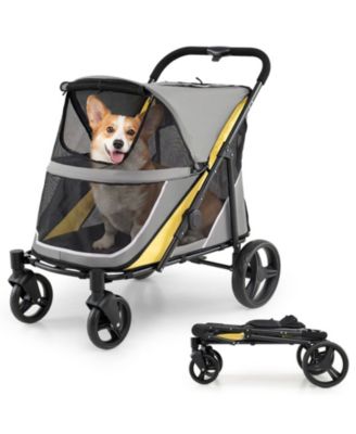 220 Lbs Dog Stroller for Large and Medium Dogs with Foot Brake