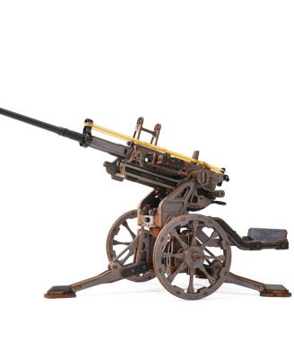 Anti Aircraft Gun Mechanical 133-Piece Wooden Puzzle Building Set, Ages 14+