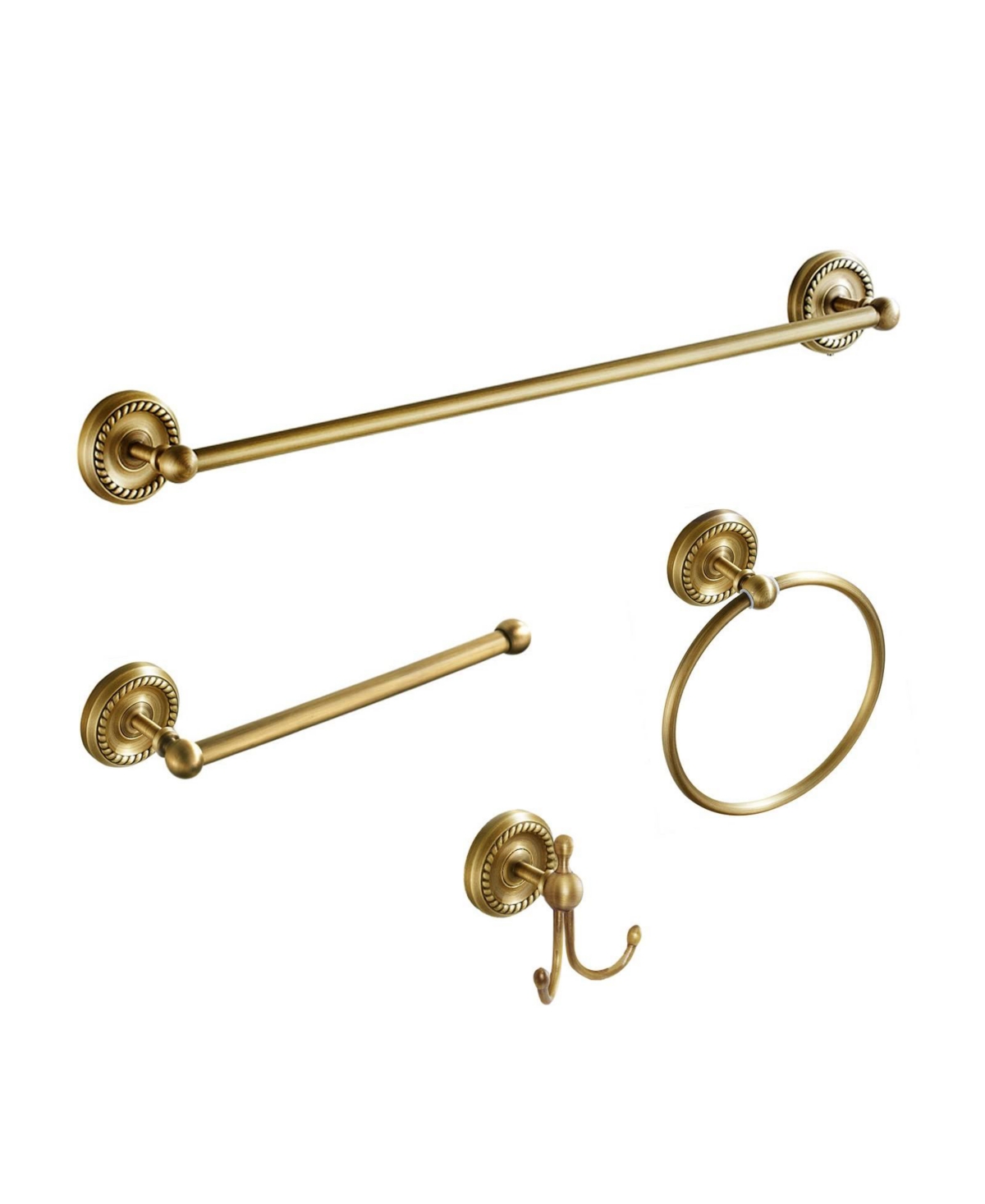 Cyqbd 4 Pack Antique Bathroom Accessories Set Wall Mounted Hardware