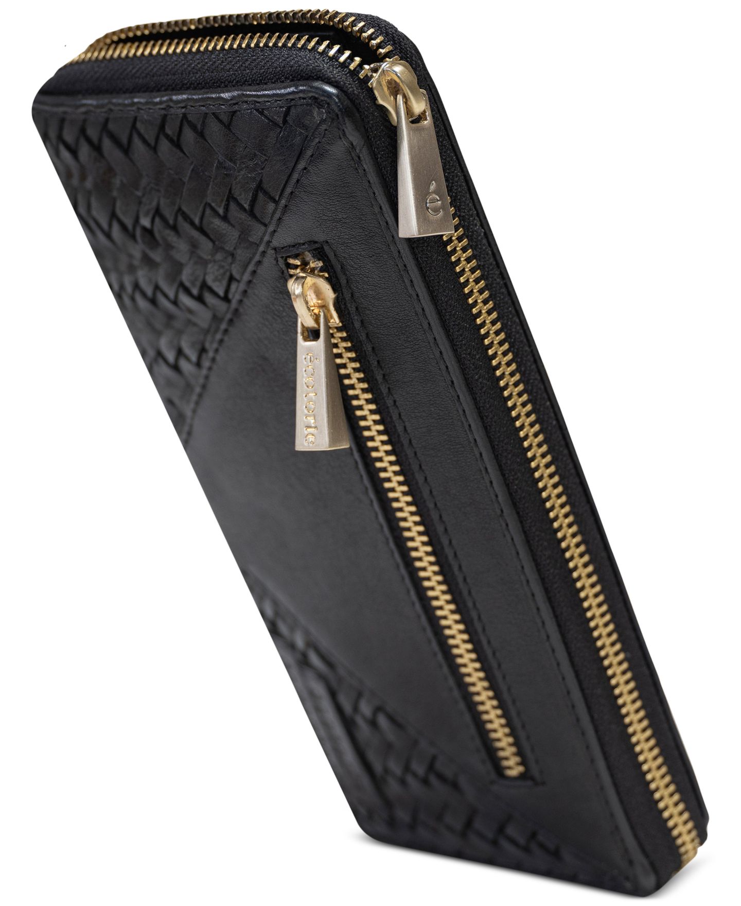 Женский кошелёк Ecotorie Longview Leather Zip-Around Wallet, цвет: Чёрный — фото 3