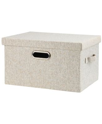 Medium 15IN 21 Quart Collapsible Stackable Lidded Fabric Closet Boxes