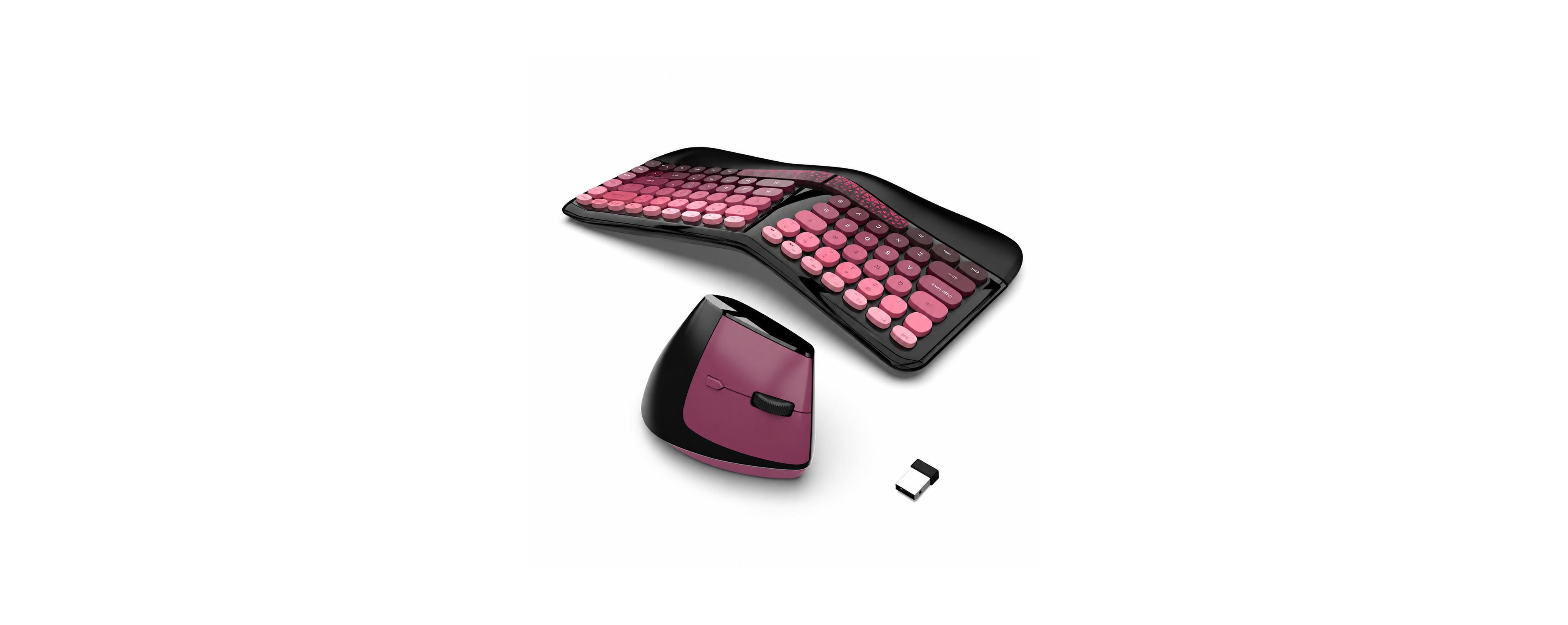 Lofree Ergonomic Wireless Keyboard Mouse Set for Mac and Windows