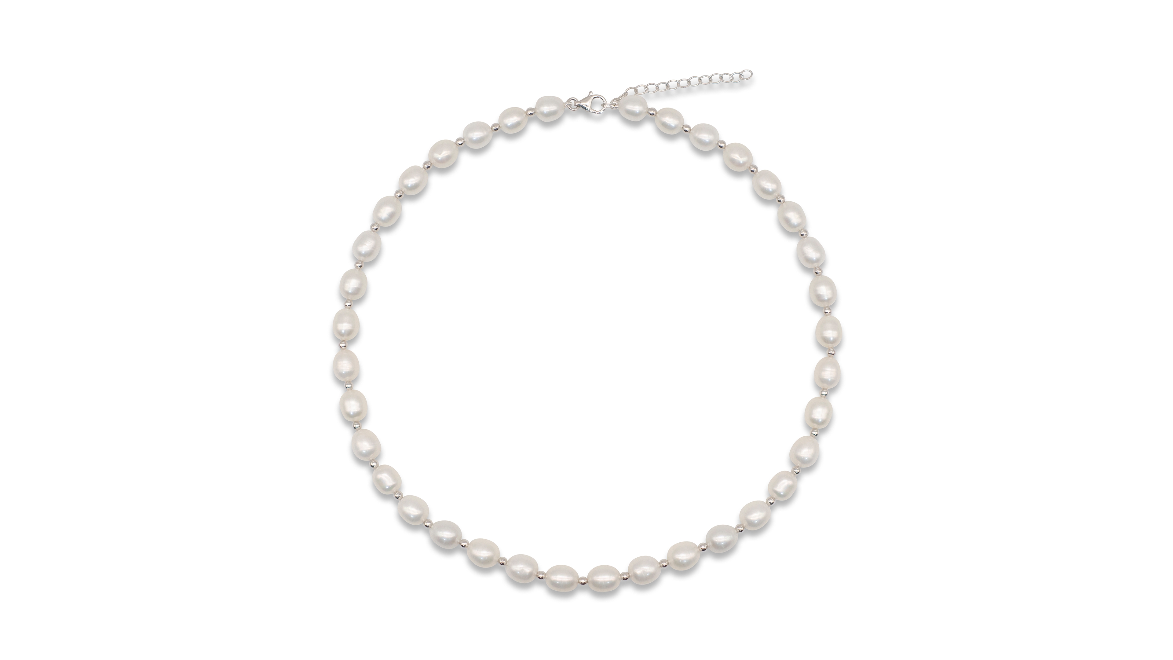 Macy's Cultured Freshwater Pearl Necklace in Sterling Silver