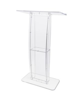 47-Inch Acrylic Storage Shelf Podium Stand