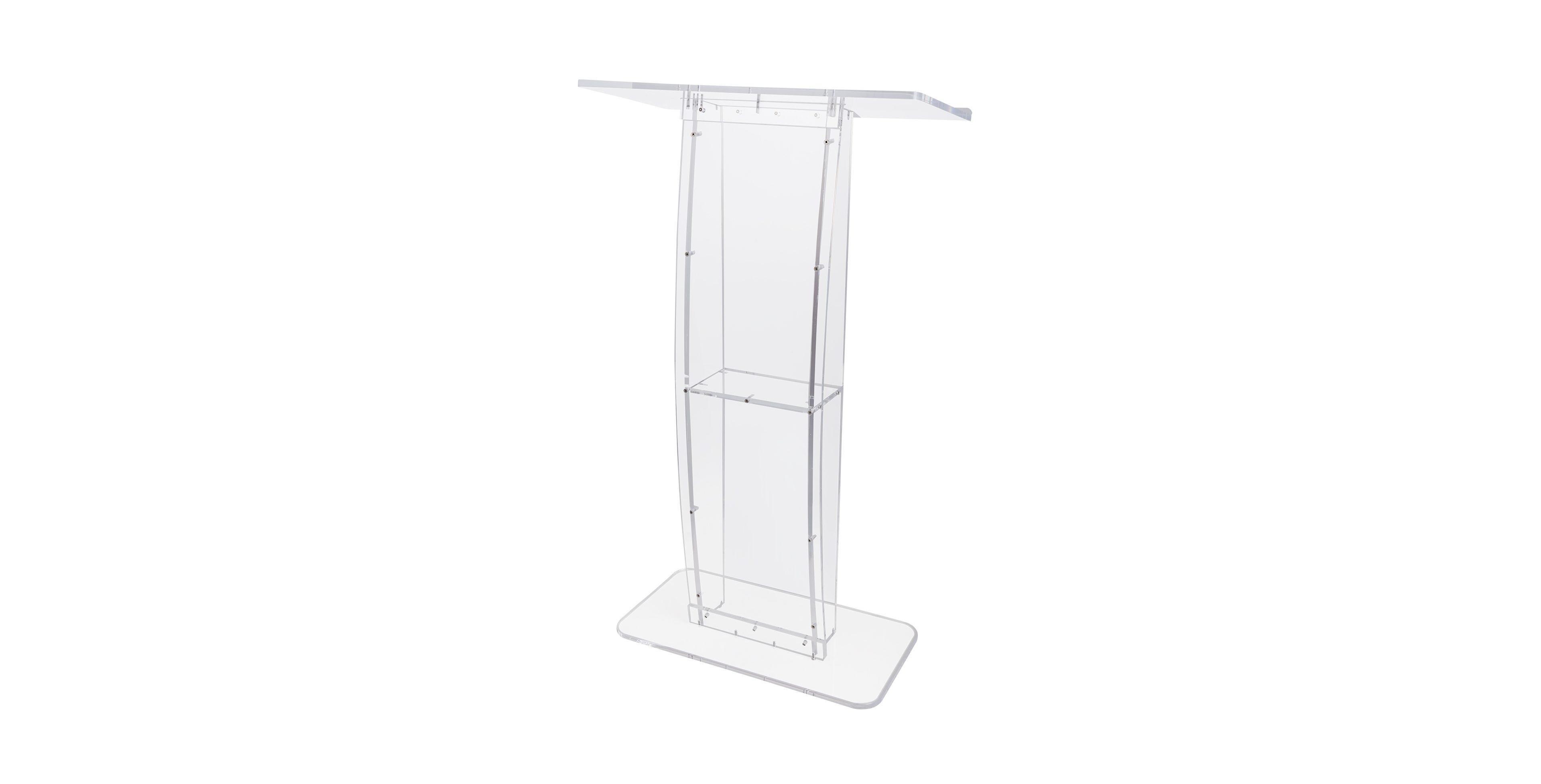 Sugift 47-Inch Acrylic Storage Shelf Podium Stand