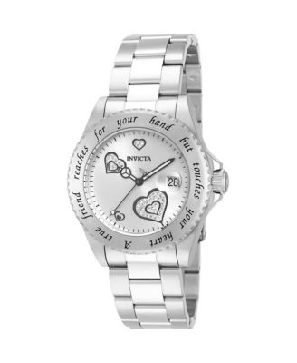 Women's Quartz 3 Hand Angel Stainless Steel Watch, 40mm