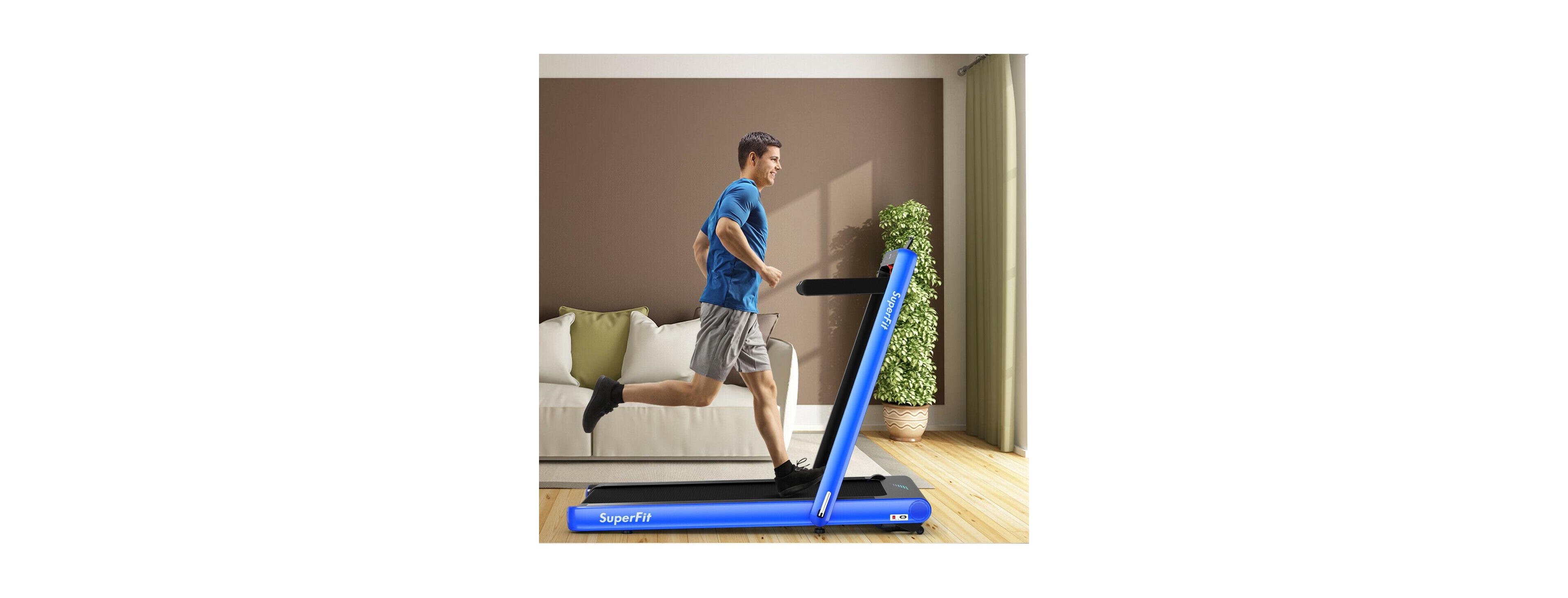 Zeny 4.75HP 2-in-1 Folding Treadmill, Remote App Control and Speaker