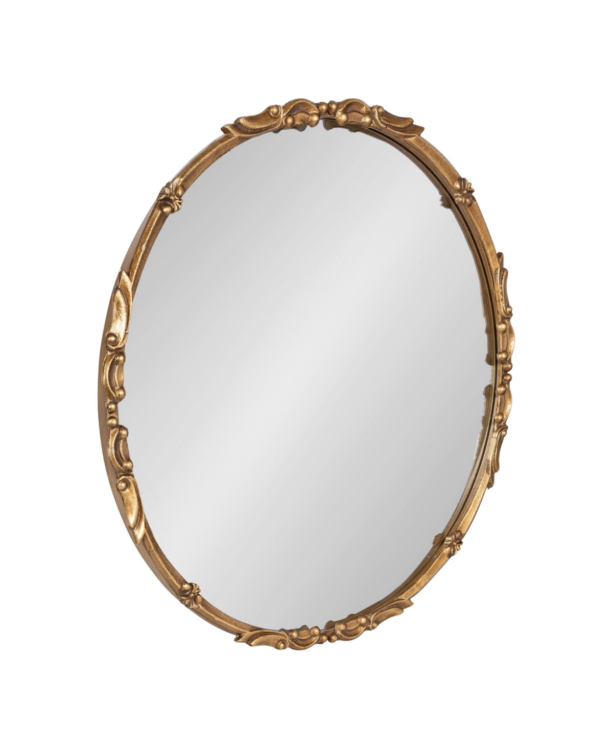 Kate and Laurel Brynley Decorative Wall Mirror Traditional Ornate Circle